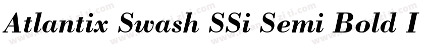 Atlantix Swash SSi Semi Bold Italic字体转换